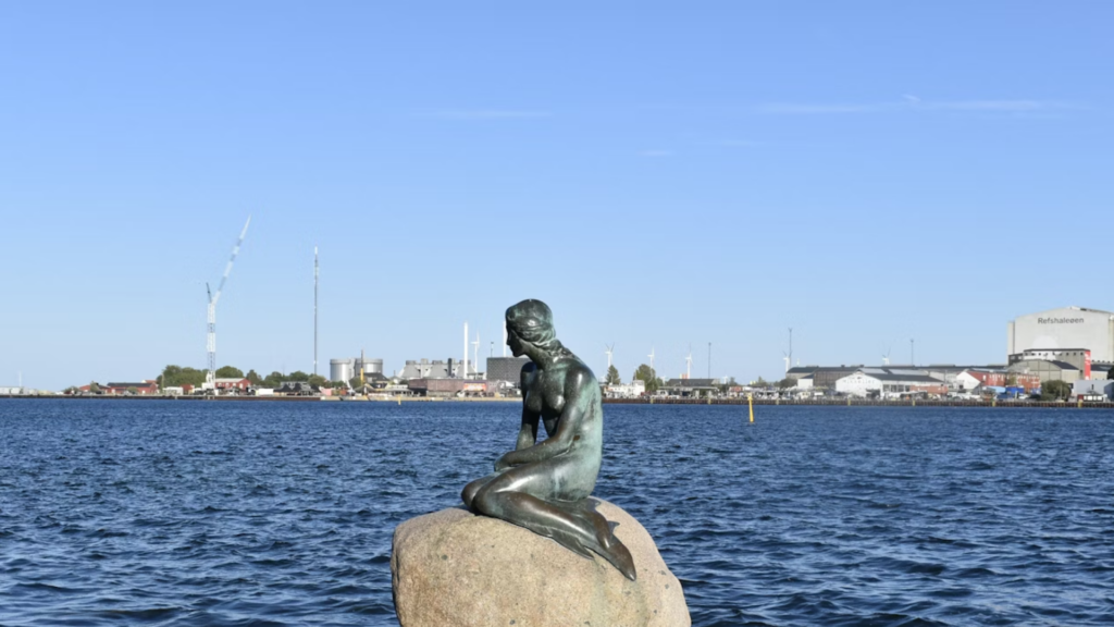 The Little Mermaid Statue in Langenie Pier in Copenhagen, Denmark. Photo courtesy of Anjali Shrivastava.