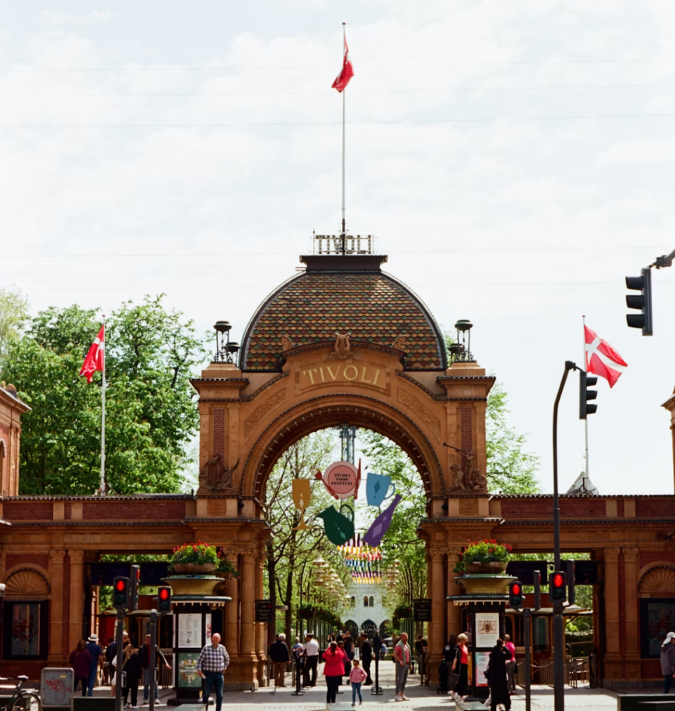 Entrance to the Tivoli Gardens in Copenhagen, Denmark. Photo courtesy of Nate Holland.