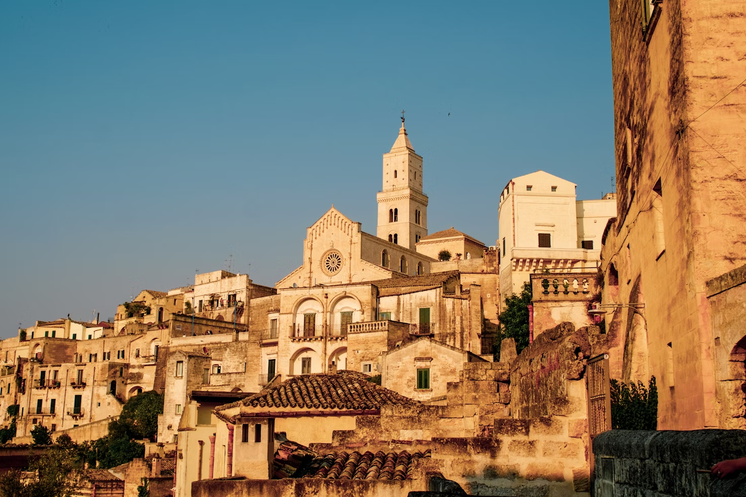 Sunlight lightens up the buildings of Sassi di Matera in Matera, Basilicata. Photo courtesy of Esteban Trivelli.